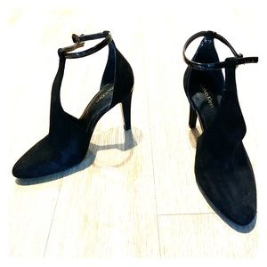 Calvin Klein black suede heels
